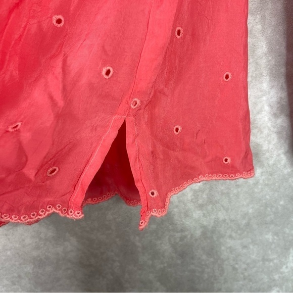 Johnny Was Helia Button-Down Long Sleeve Blouse In Passion Fruit Coral Size XS - Picture 5 of 9